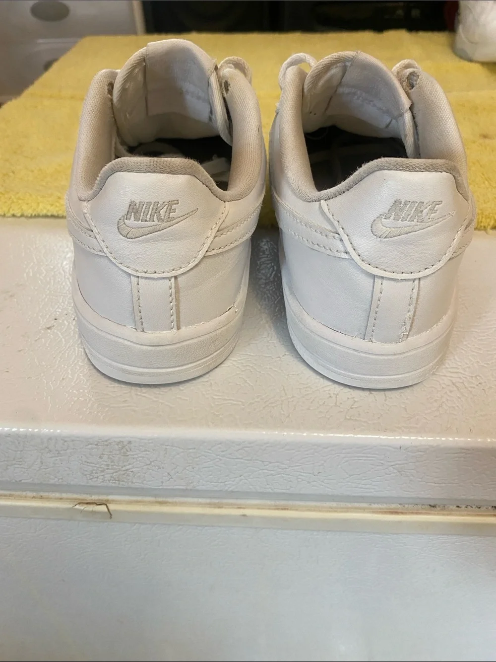 Nike Kids White Leather Sneakers